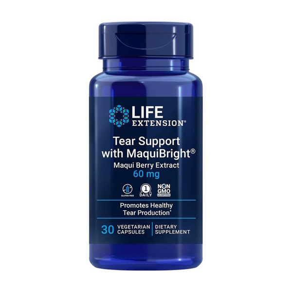 Екстракт ягід маки Life Extension Tear Support with MaquiBright 60 mg, 30 вегакапсул для підтримки очей