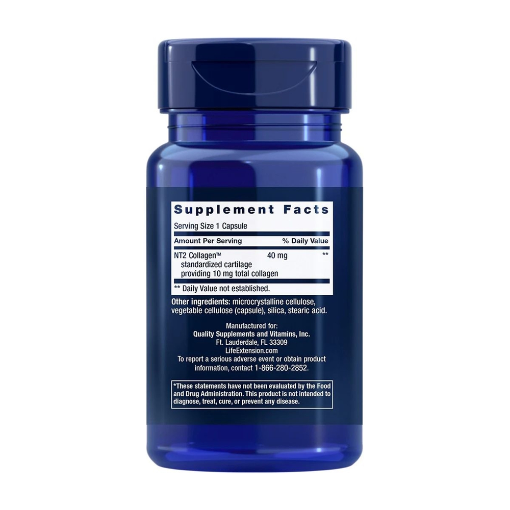 Колаген Life Extension NT2 Collagen, 60 капсул для підтримки суглобів. Фото 2
