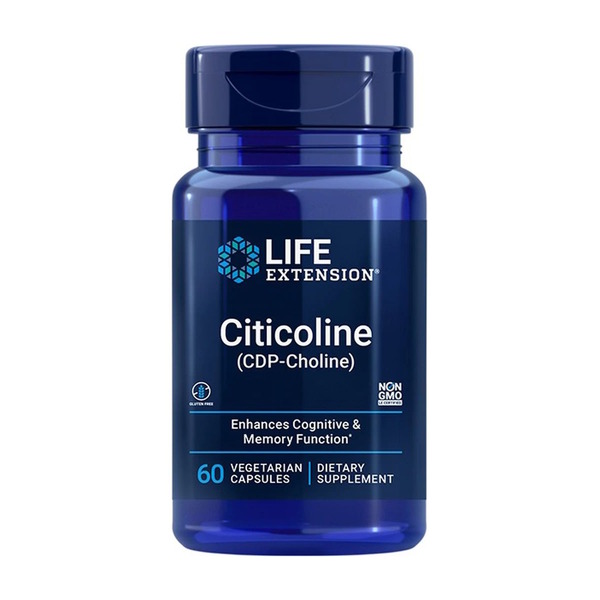 Цитиколін Life Extension Citicoline, 60 вегакапсул для підтримки мозку,уваги та пам'яті