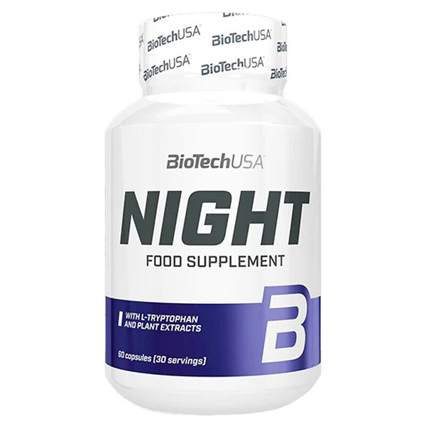 Натуральная добавка BioTech Night, 60 капсул для хорошего сна
