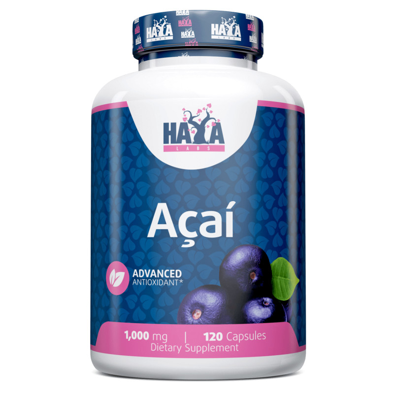 Экстракт фруктов асаи Haya Labs Acai 1000 mg, 120 капсул