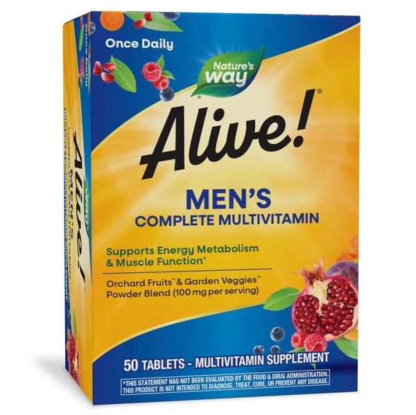 Вітаміни та мінерали Nature's Way Alive! Men's Complete Multivitamin, 50 таблеток для чоловіків
