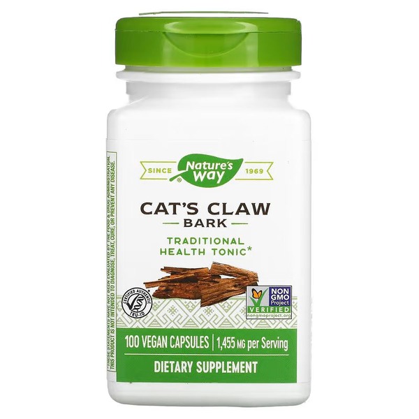 Кора котячого кігтя Nature's Way Cat's Claw Bark, 100 вегакапсул для підтримки імунної системи