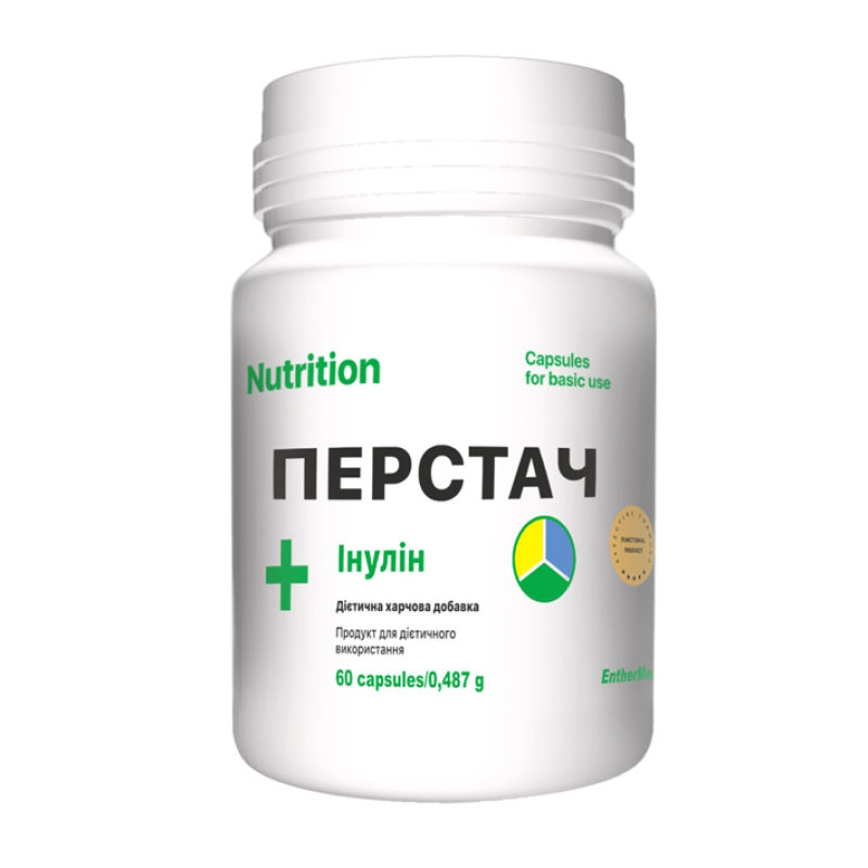 Лапчатка + инулин EntherMeal Перстач + Инулин, 60 капсул для поддержки пищеварения