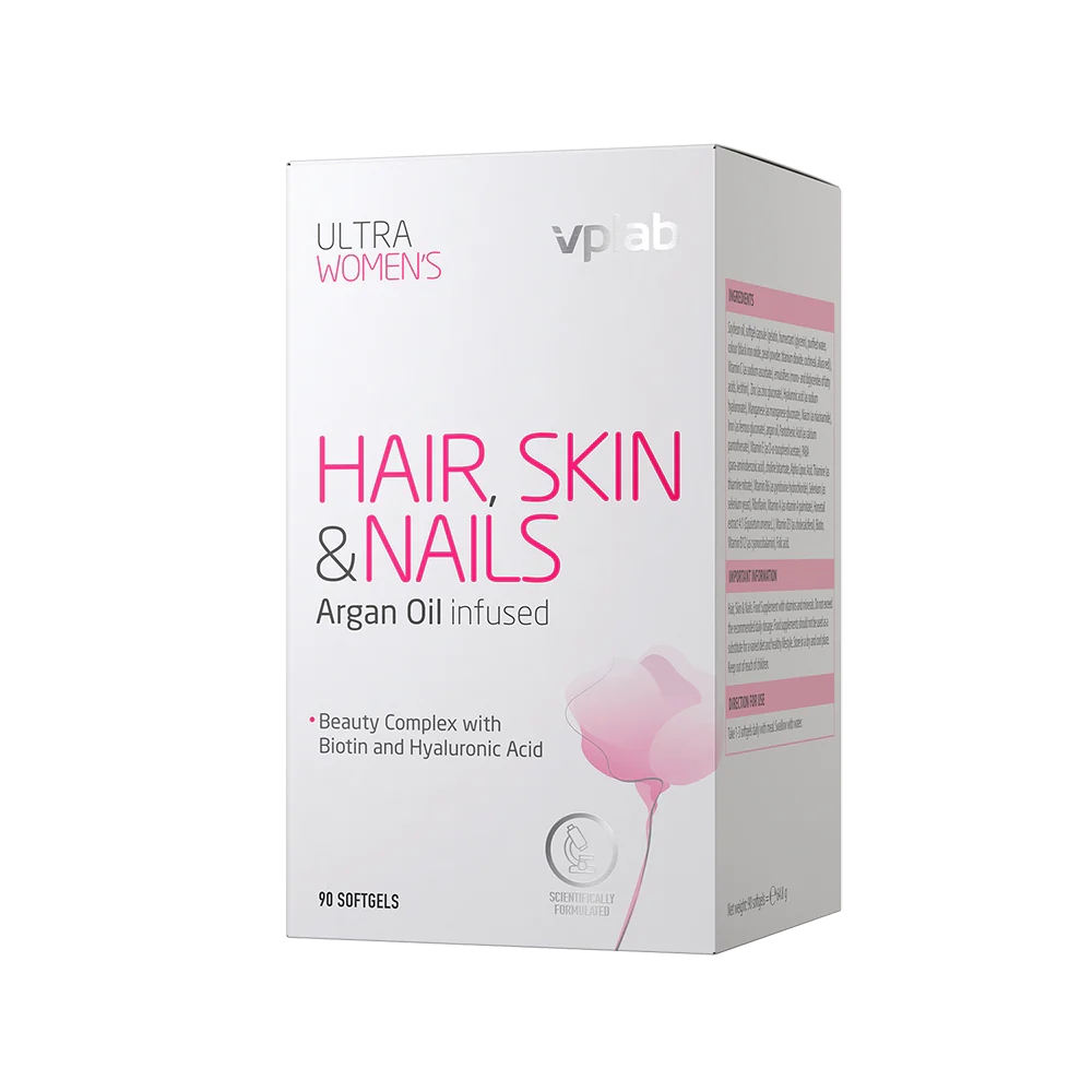 Вітаміни та мінерали VPLab Ultra Women's Hair, Skin & Nails, 90 капсул для жінок