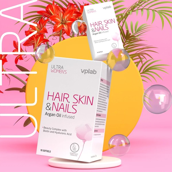Вітаміни та мінерали VPLab Ultra Women's Hair, Skin & Nails, 90 капсул для жінок. Фото 5