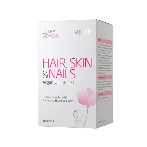 Вітаміни та мінерали VPLab Ultra Women's Hair, Skin & Nails, 90 капсул для жінок