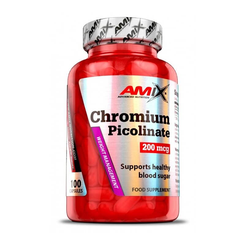 Вітаміни та мінерали AMIX Chromium Picolinate 200 mcg, 100 капсул