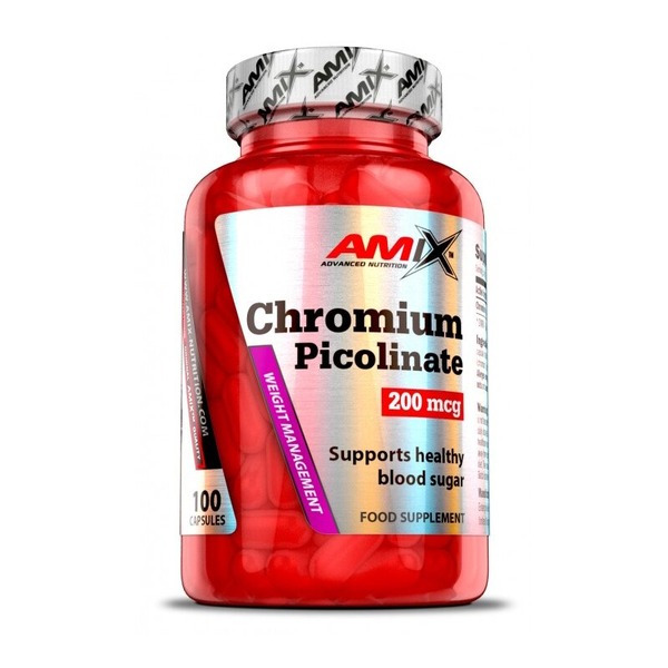 Вітаміни та мінерали AMIX Chromium Picolinate 200 mcg, 100 капсул