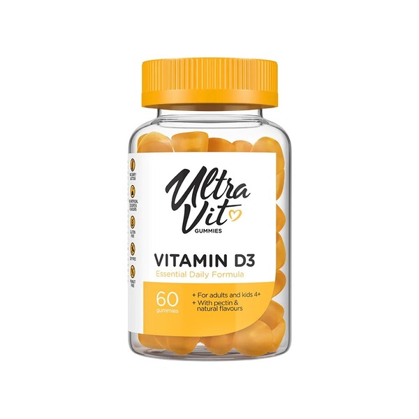 Витамин D3 VPLab UltraVit Vitamin D3 Gummies, 60 желеек для поддержки костей и зубов