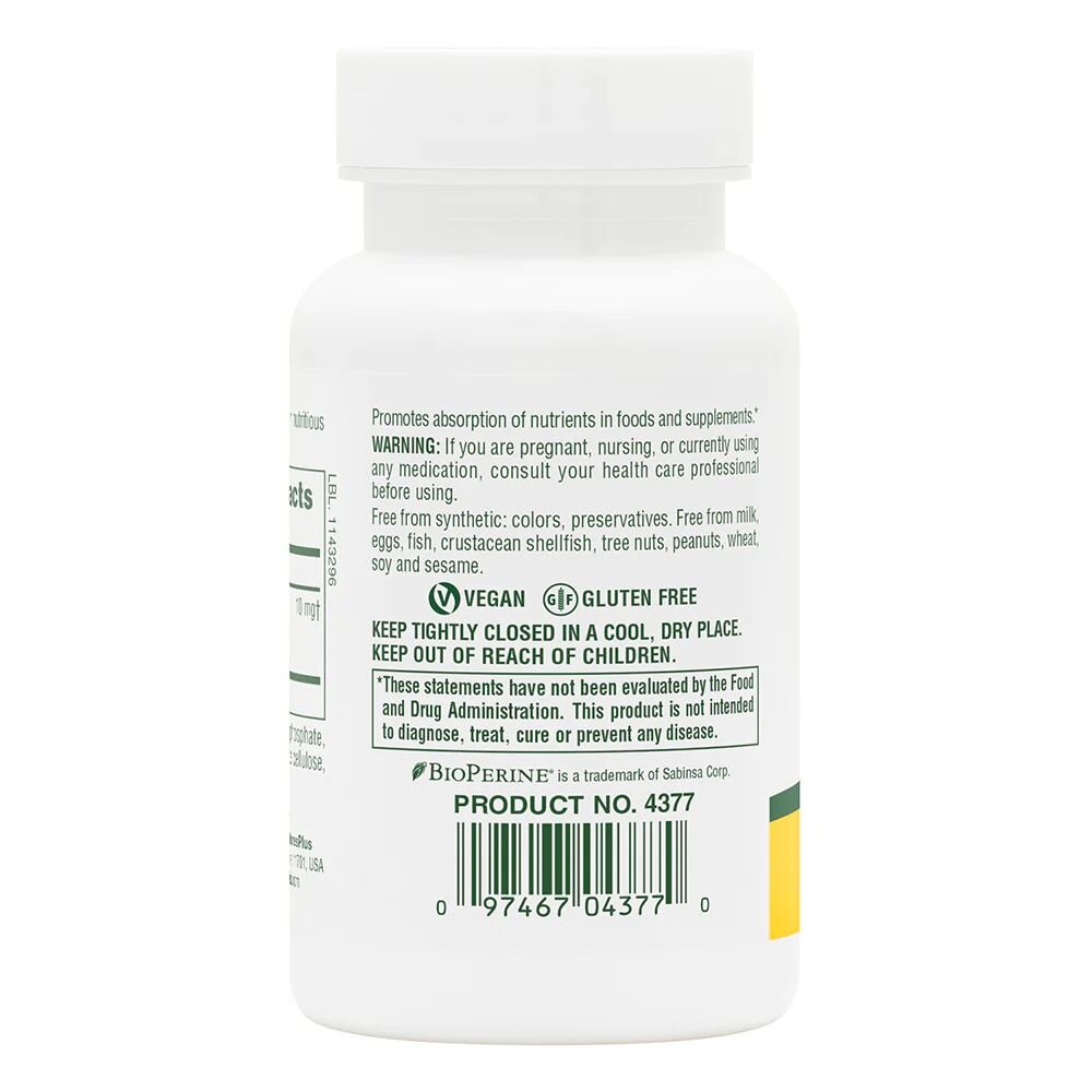 Биоперин Natures Plus Bioperine 10 mg, 90 капсул. Фото 3