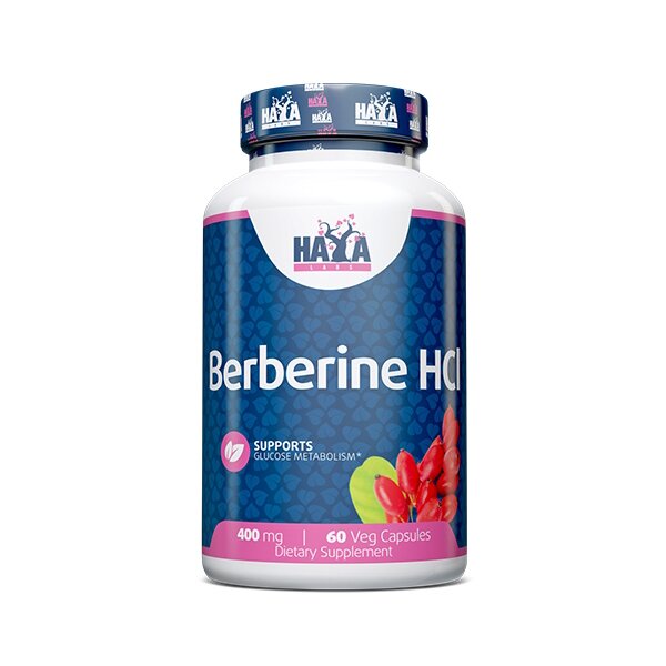 Берберін Haya Labs Berberine HCL 400 mg, 60 вегакапсул