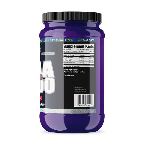BCAA Ultimate Nutrition BCAA 12 000 Powder, 400 грам. Фото 2
