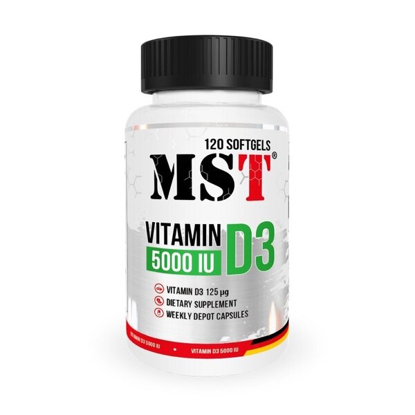 Вітамін D3 MST Nutrition Vitamin D3 5000 IU, 120 капсул