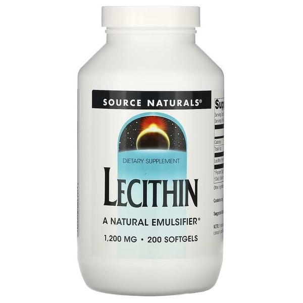 Лецитин Source Naturals Lecithin 1200 mg, 200 капсул