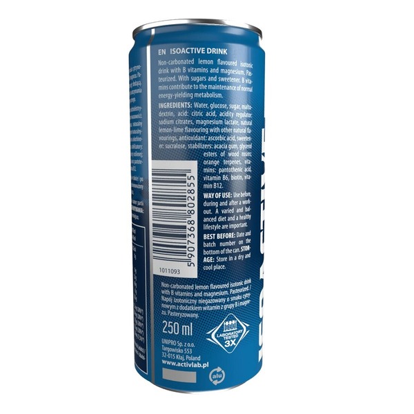 Ізотонік ActivLab Isoactive Drink, 250 мл. Фото 3