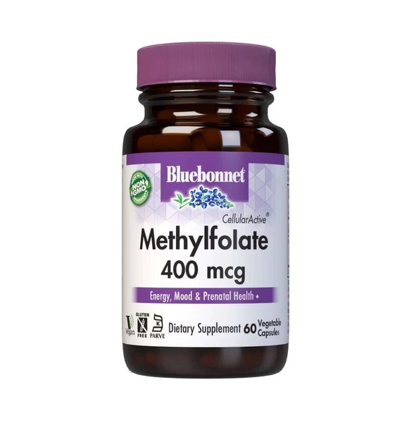 Фоліева кислота Bluebonnet Nutrition Cellular Active Methylfolate 400 mcg, 60 вегакапсул