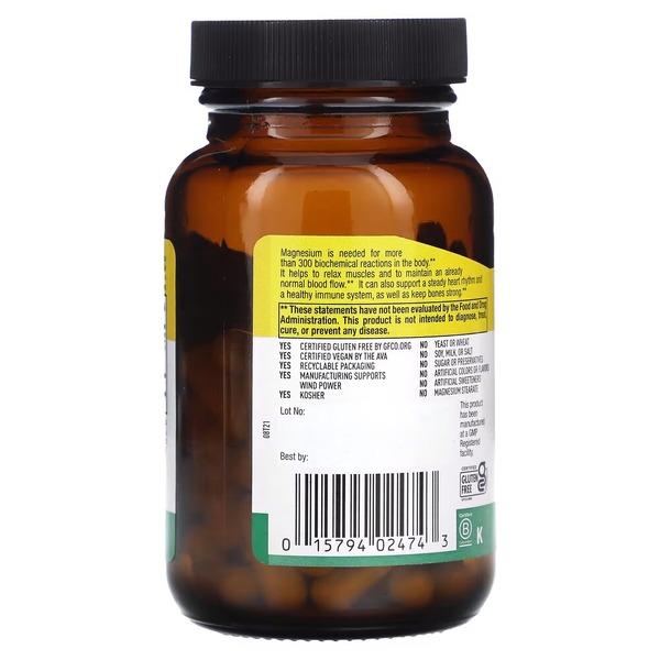 Вітаміни та мінерали Country Life Target-Mins Magnesium Caps 300 mg with Silica, 60 вегакапсул. Фото 3