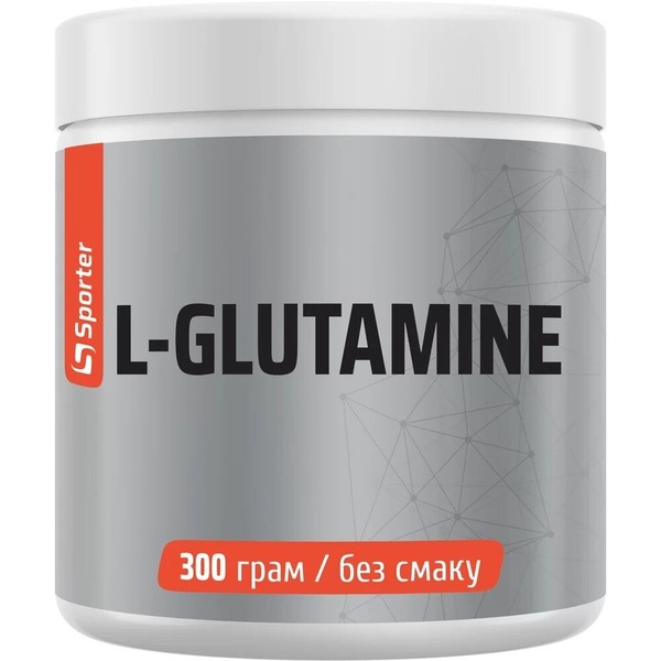 L-глютамин Sporter L-Glutamine Powder, 300 грамм для поддержки пищеварительной системы