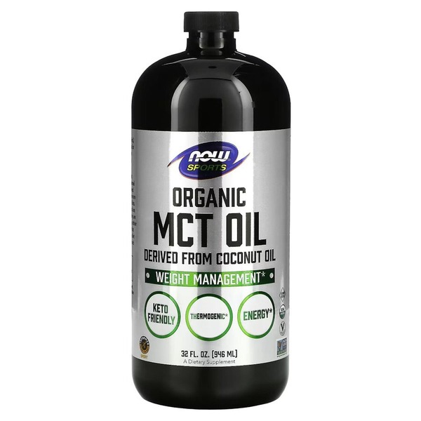 Органічне масло MCT NOW Sports Organic MCT Oil, 946 мл