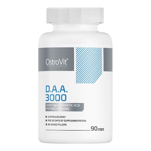 D-аспарагінова кислота OstroVit D.A.A 3000 мг, 90 капсул