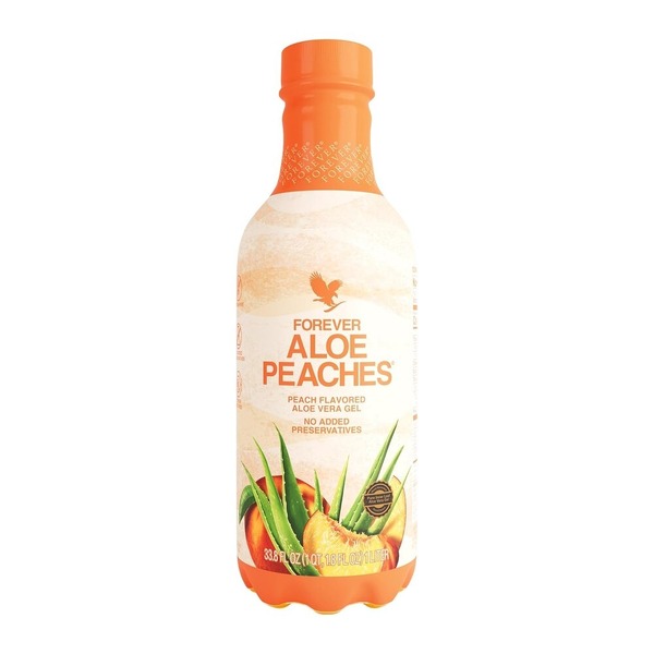 Стабілізований гель алое віра Forever Living Aloe Bits N' Peaches, 1 л з персиковим пюре