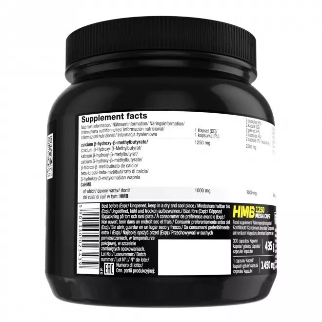 Післятренувальний комплекс Olimp Sport Nutrition HMB 1250 Mega Caps, 300 капсул. Фото 2