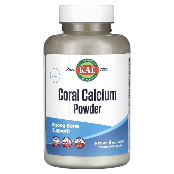 Кальций из кораллов KAL Coral Calcium 1000 mg Powder, 225 грамм