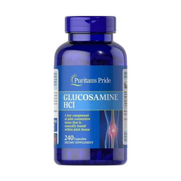 Хондропротектор Puritan's Pride Glucosamine HCL 680 mg, 240 капсул для підтримки суглобів