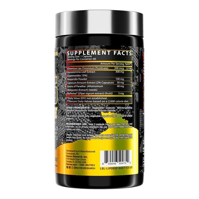 Жироспалювач Nutrex Research Lipo-6 Stim Free, 60 капсул. Фото 2