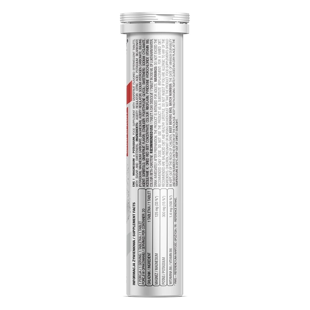 Витамины и минералы OstroVit Magnesium + Potassium, 20 шипучих таблеток. Фото 2