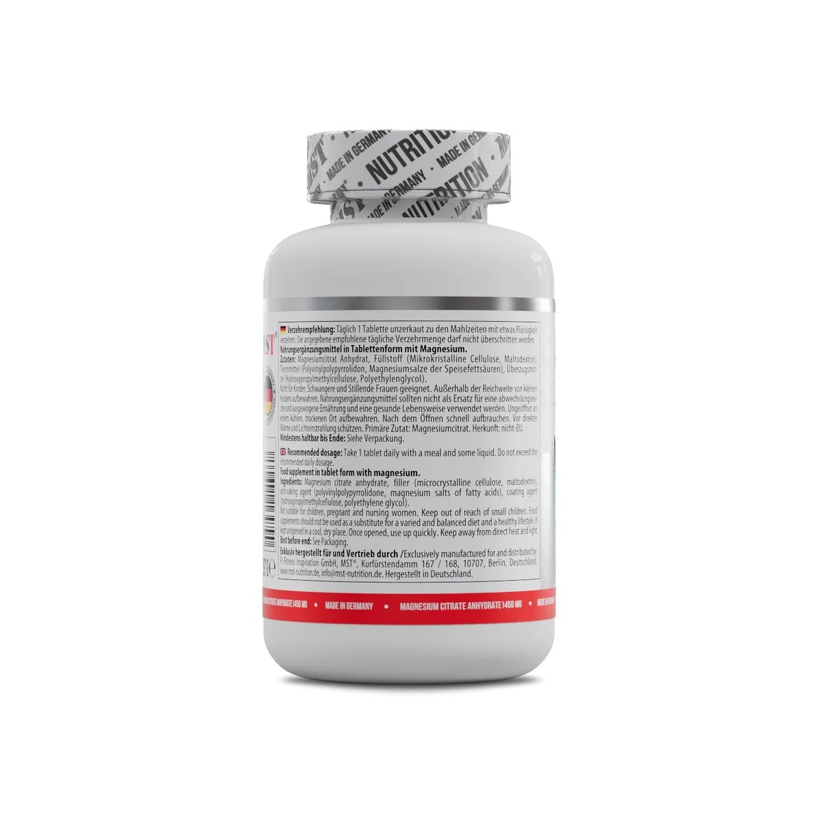 Цитрат магния MST Nutrition Magnesium Citrate 200 mg, 180 таблеток. Фото 3