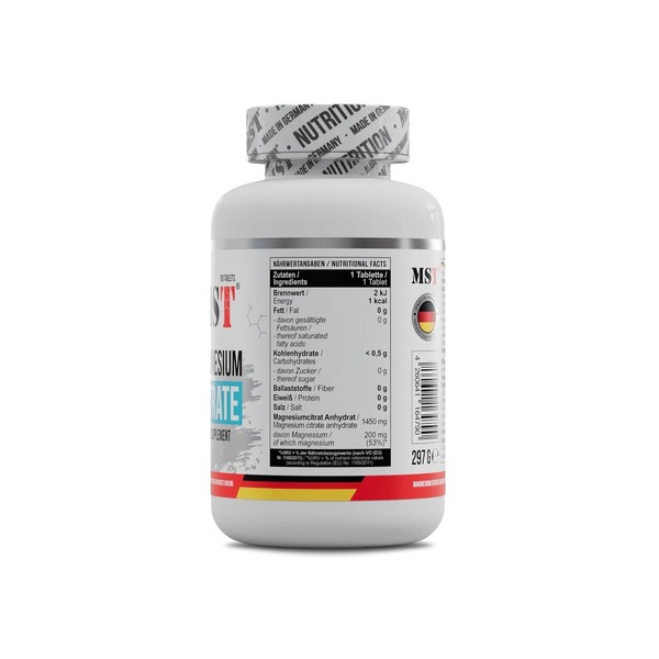 Цитрат магния MST Nutrition Magnesium Citrate 200 mg, 180 таблеток. Фото 2