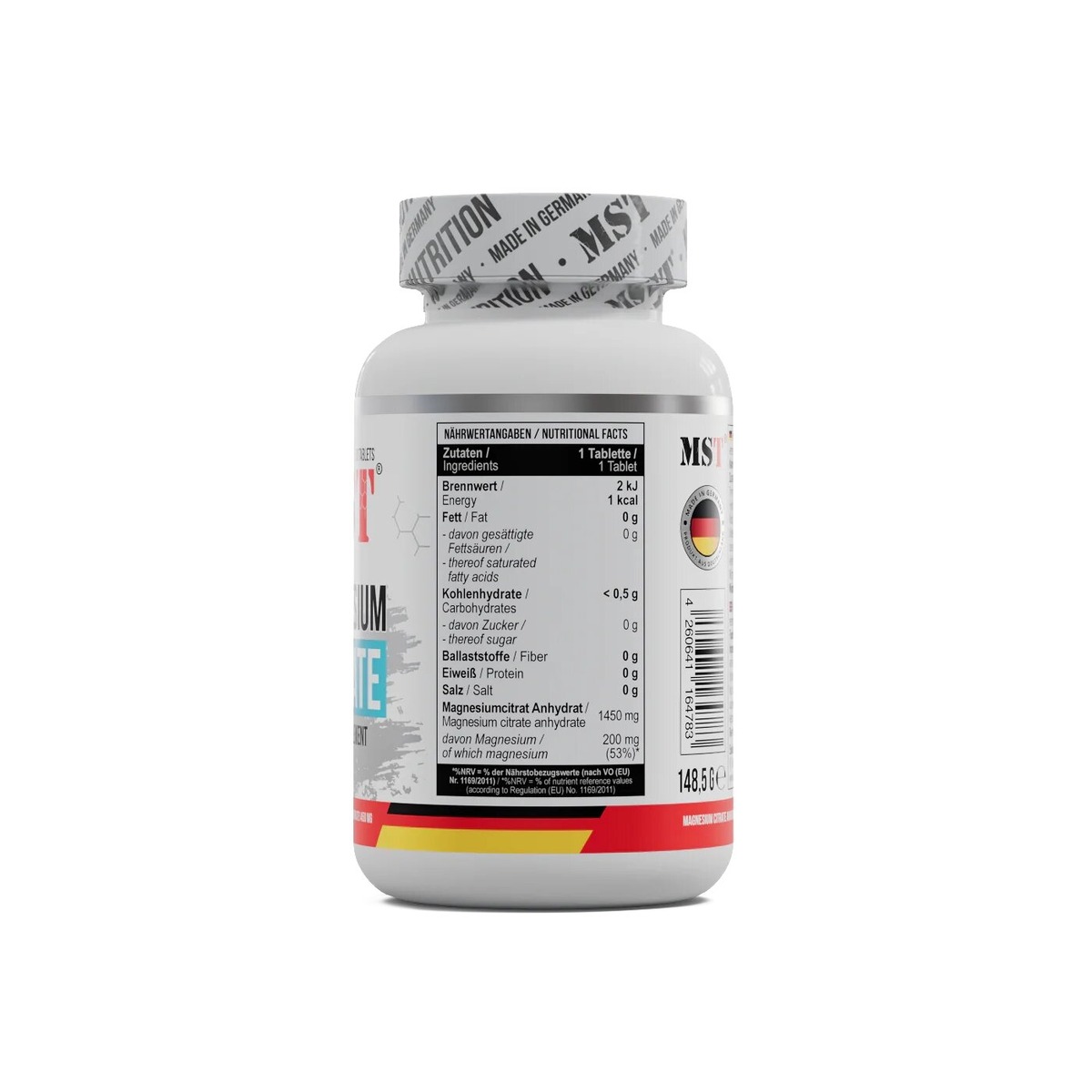 Цитрат магнію MST Nutrition Magnesium Citrate 200 mg, 90 таблеток. Фото 2