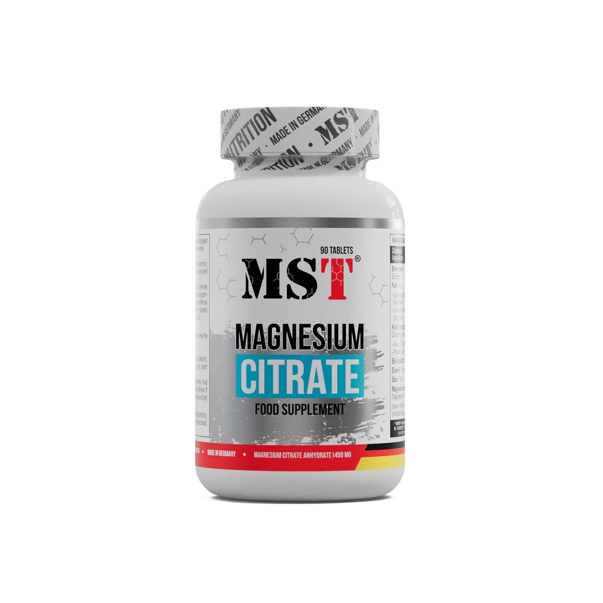 Цитрат магнію MST Nutrition Magnesium Citrate 200 mg, 90 таблеток