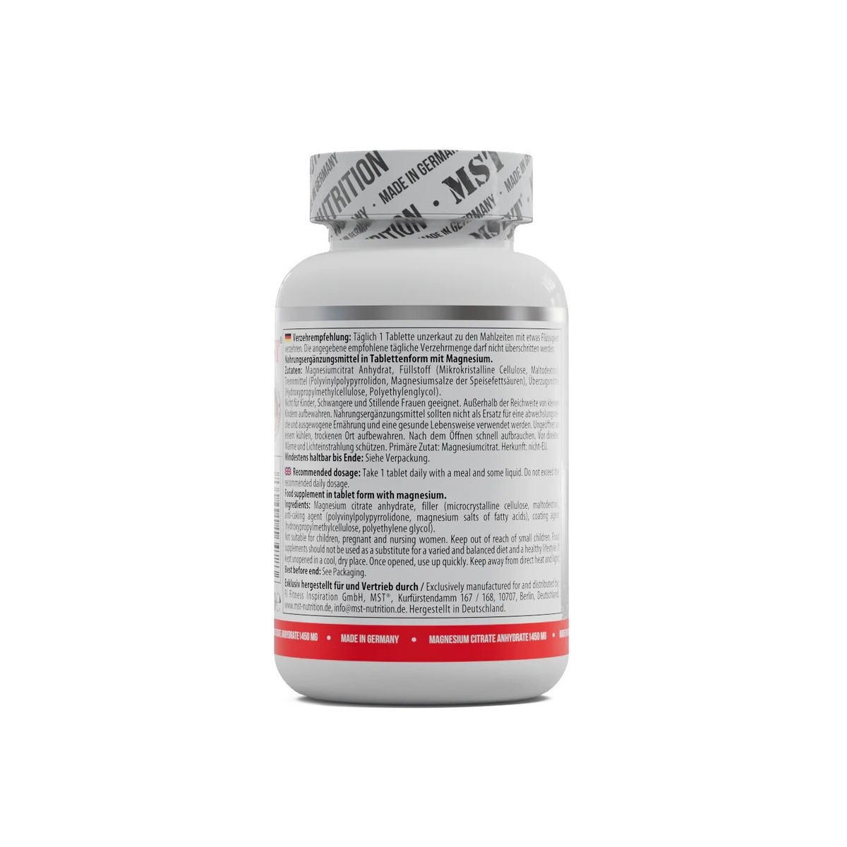 Цитрат магнію MST Nutrition Magnesium Citrate 200 mg, 90 таблеток. Фото 3