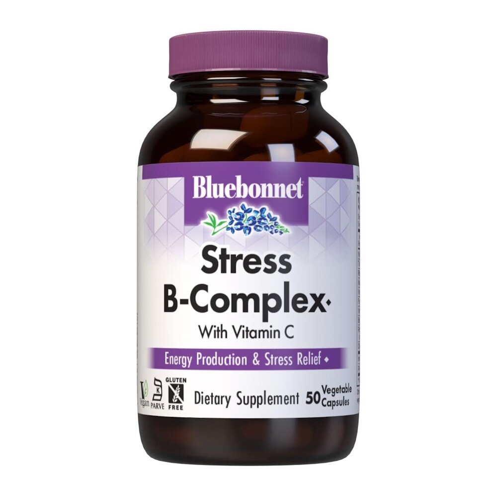 Комплекс витаминов группы В Bluebonnet Nutrition Stress B-Complex, 50 вегакапсул