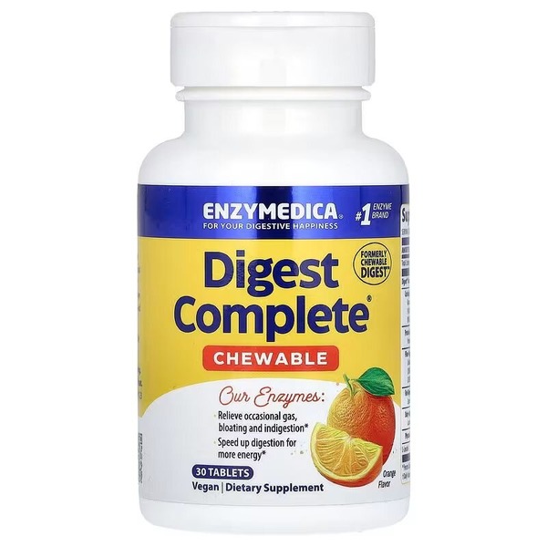 Комплекс ферментов Enzymedica Digest Complete, 30 жевательных таблеток