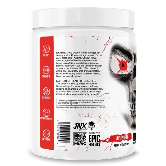 Креатин моногидрат JNX Sports The Curse Creatine, 500 грамм. Фото 3