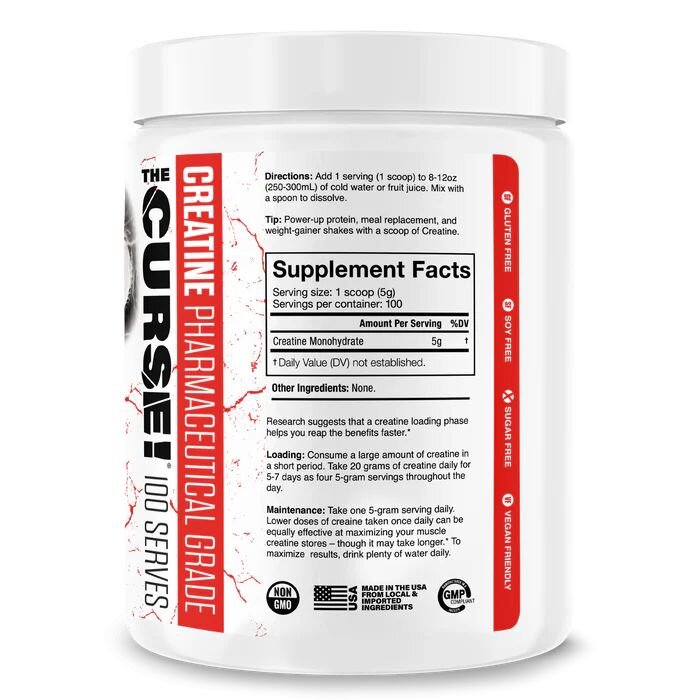 Креатин моногидрат JNX Sports The Curse Creatine, 500 грамм. Фото 2