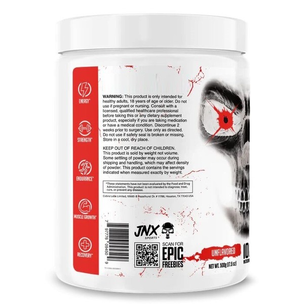 Креатин моногидрат JNX Sports The Curse Creatine, 500 грамм. Фото 3
