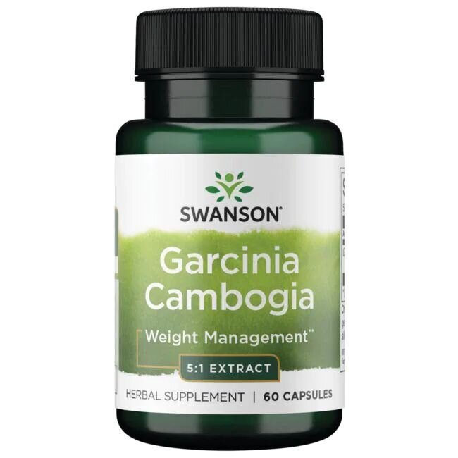 Екстракт камбоджійської гарцинії Swanson Garcinia Cambogia 80 mg, 60 капсул