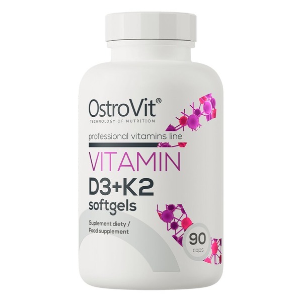 Витамины OstroVit Vitamin D3+K2, 90 капсул