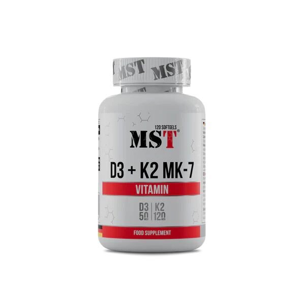 Вітамін D3 та K2 MST Nutrition Vitamin D3 + K2 MK7, 120 капсул