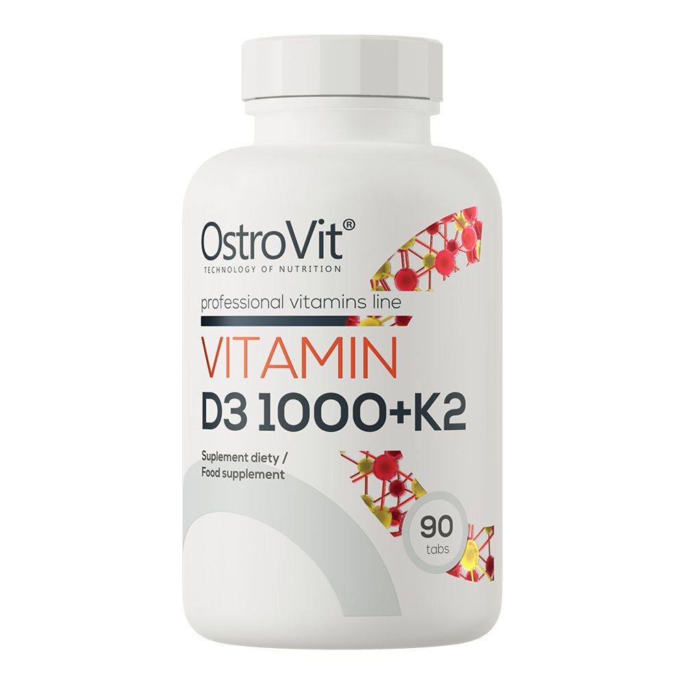 Витамины и минералы OstroVit Vitamin D3 1000+K2, 90 таблеток