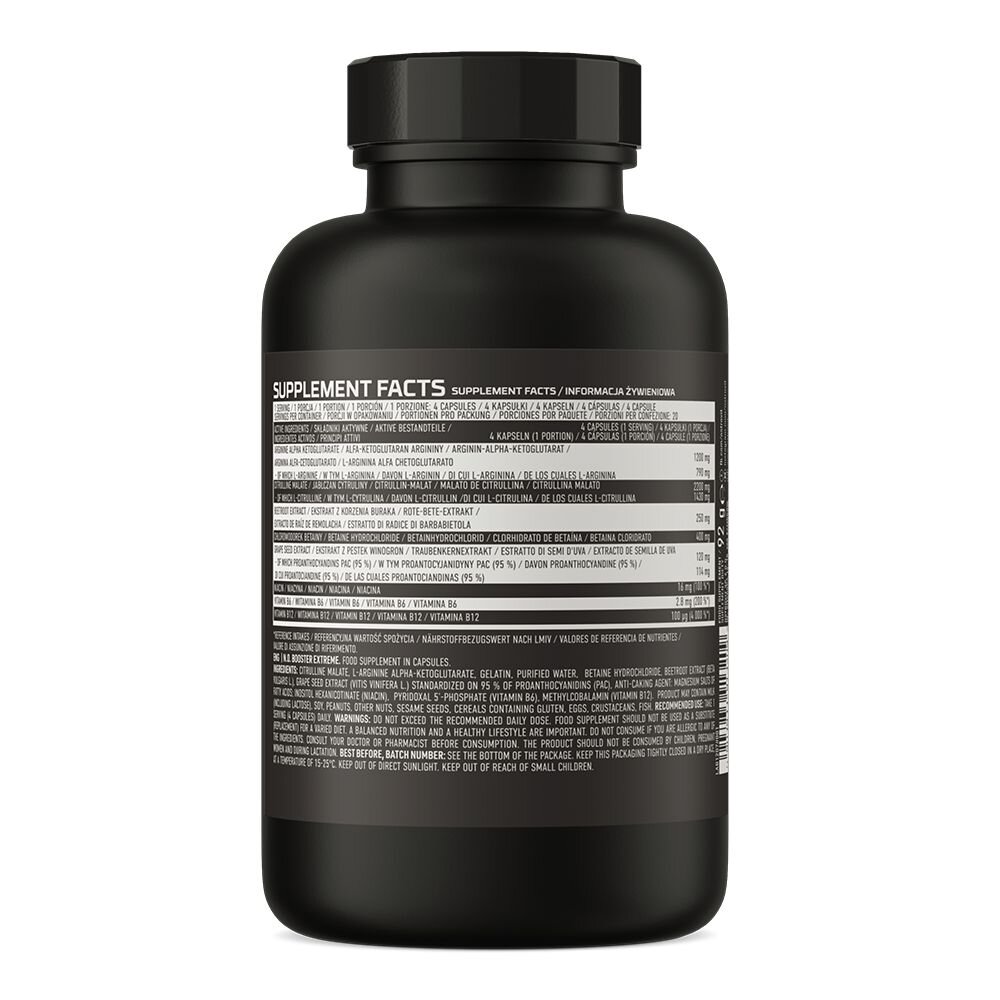 Предтренировочный комплекс OstroVit N.O. Booster Extreme, 80 капсул. Фото 2