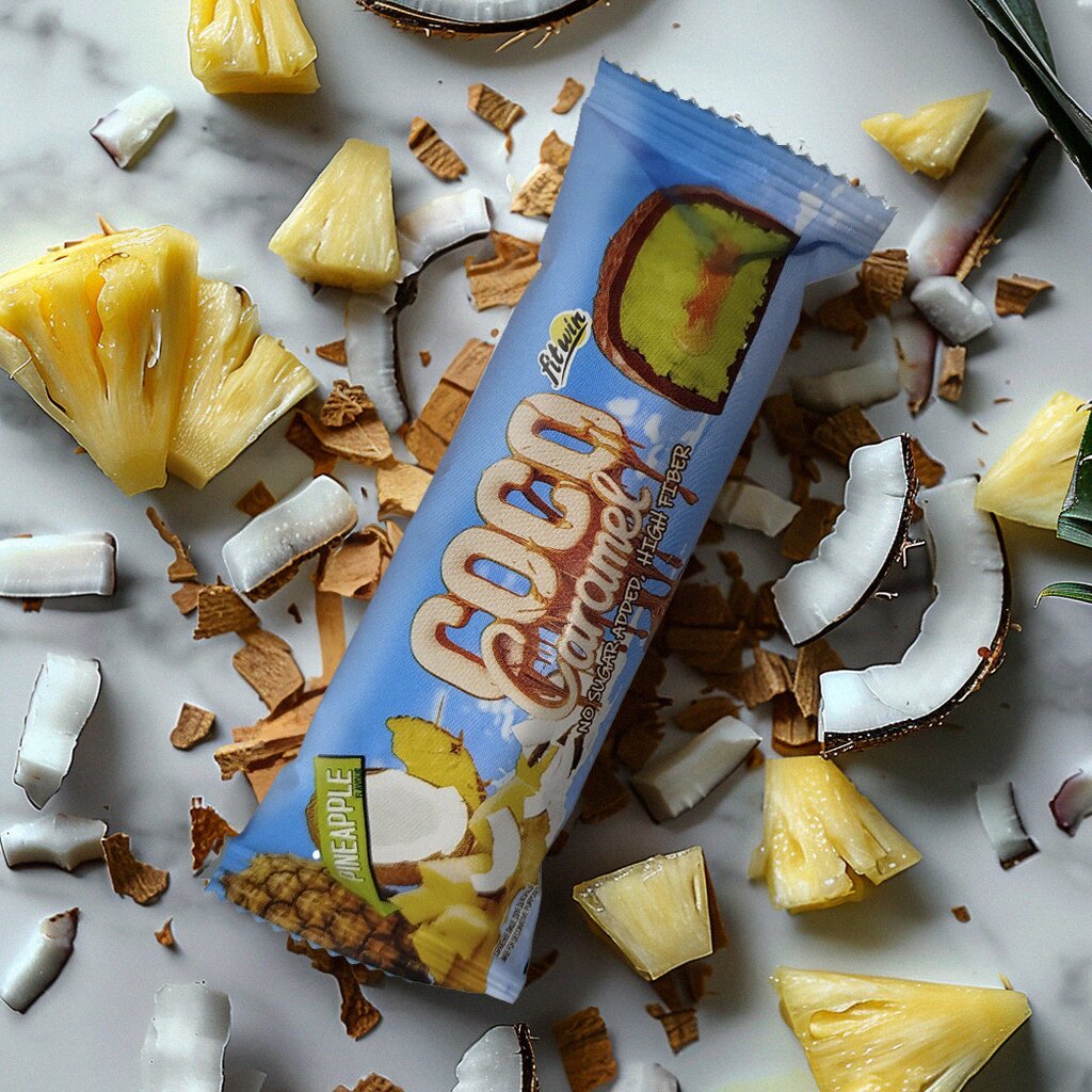 Кокосово-карамельный батончик FitWin Coco Caramel Нет Sugar Added, 40 грам