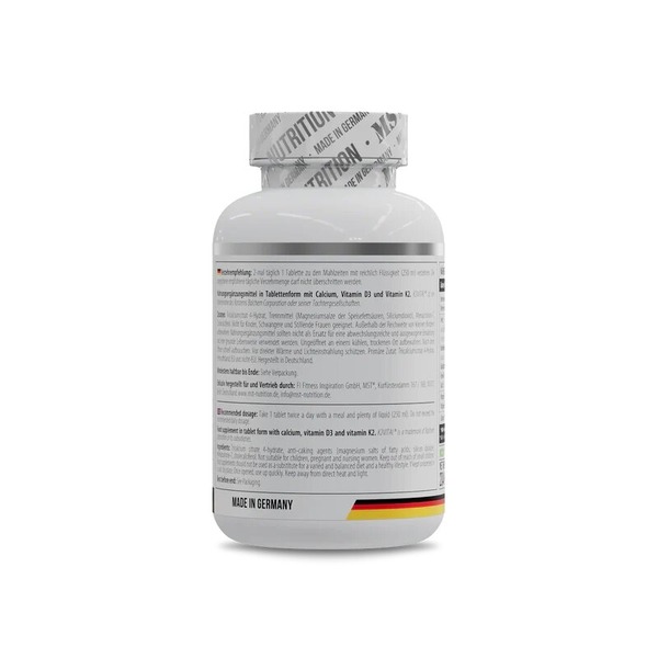 Витамины и минералы MST Nutrition Calcium Citrate + Vitamin D3 + K2 MK7, 120 таблеток. Фото 3