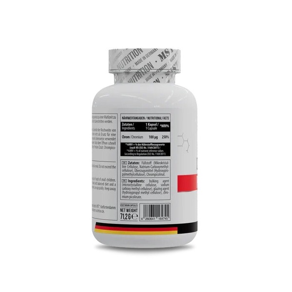 Витамины и минералы MST Nutrition Chromium Picolinate, 200 капсул. Фото 2