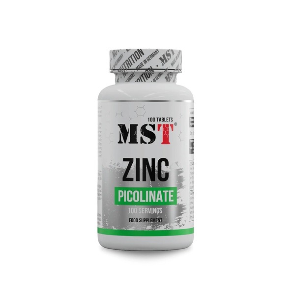 Вітаміни та мінерали MST Nutrition Zinc Picolinate, 100 таблеток